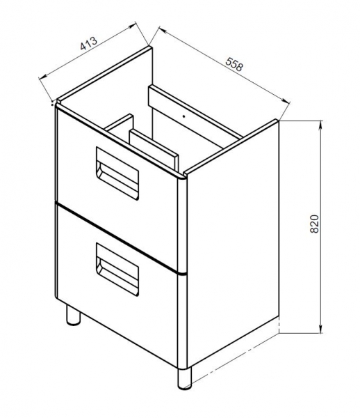 115.17 Тумба под умывальник 60 Сорренто