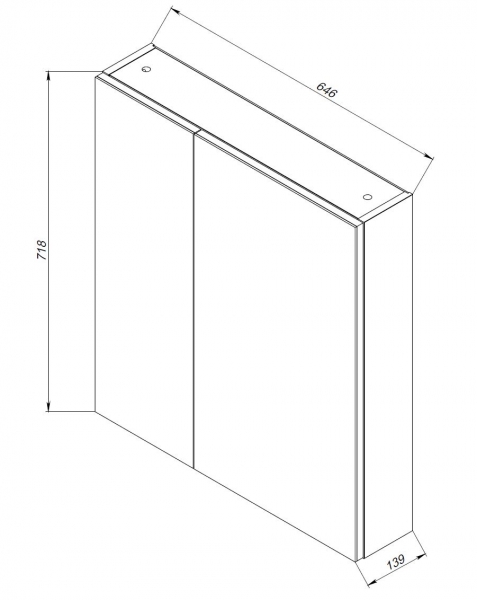13.07 Шкаф зеркальный Эко 65