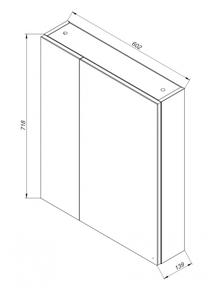 13.32 Шкаф зеркальный 60 Эко+