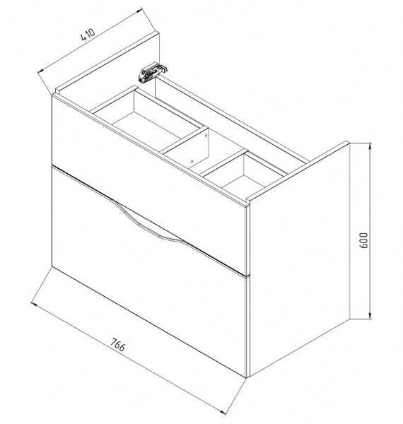 86.25 Тумба под умывальник 80 Nola подвесная